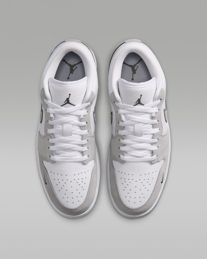 Air Jordan 1 Low SE Erkek Ayakkabısı - Beyaz/Iron Grey/Wolf Grey