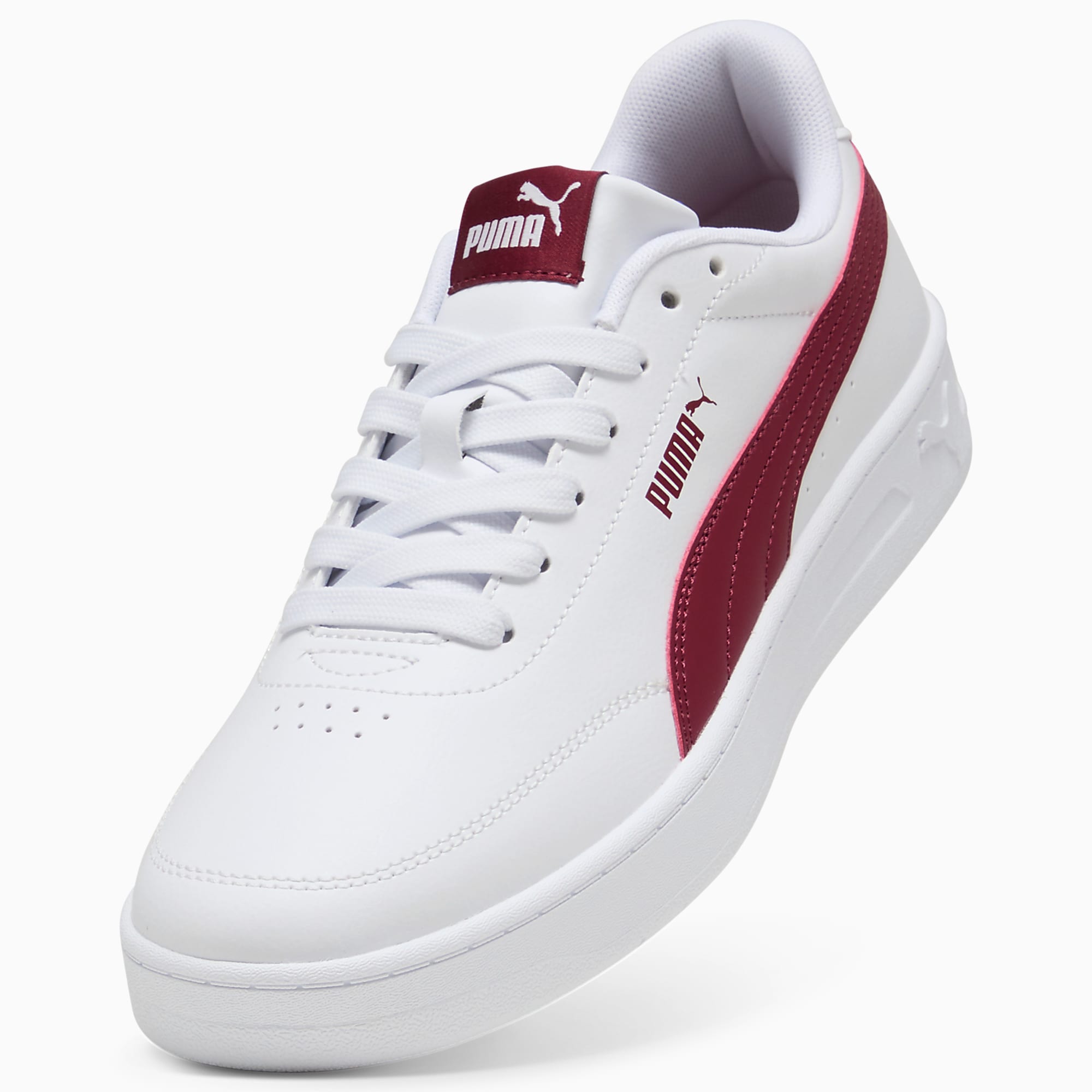Court CLASSIC Clean UNISEX Ayakkabı - PUMA White-Garnet Glow - 402223_22 - Görsel 6