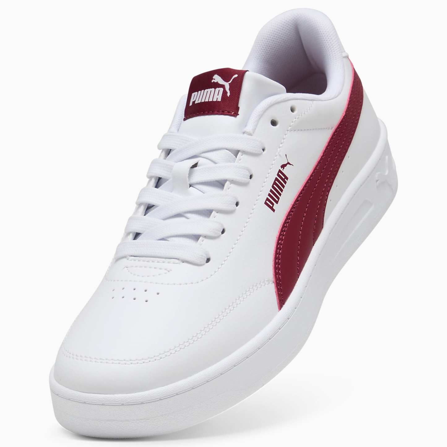 Court CLASSIC Clean UNISEX Ayakkabı - PUMA White-Garnet Glow - 402223_22 - Görsel 6