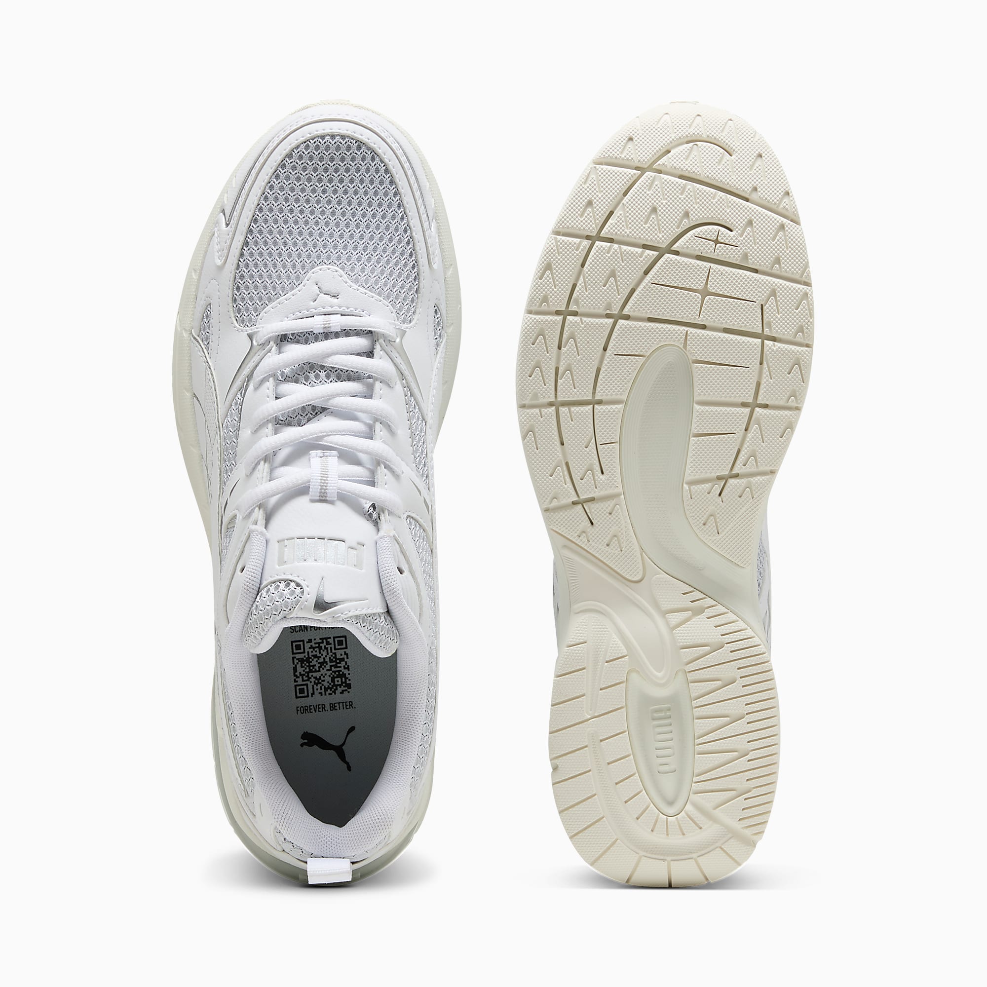 MILENIO Tech 2000 UNISEX Ayakkabı - PUMA White-Cool Light Gray-PUMA Silver - 404914_02 - Görsel 4