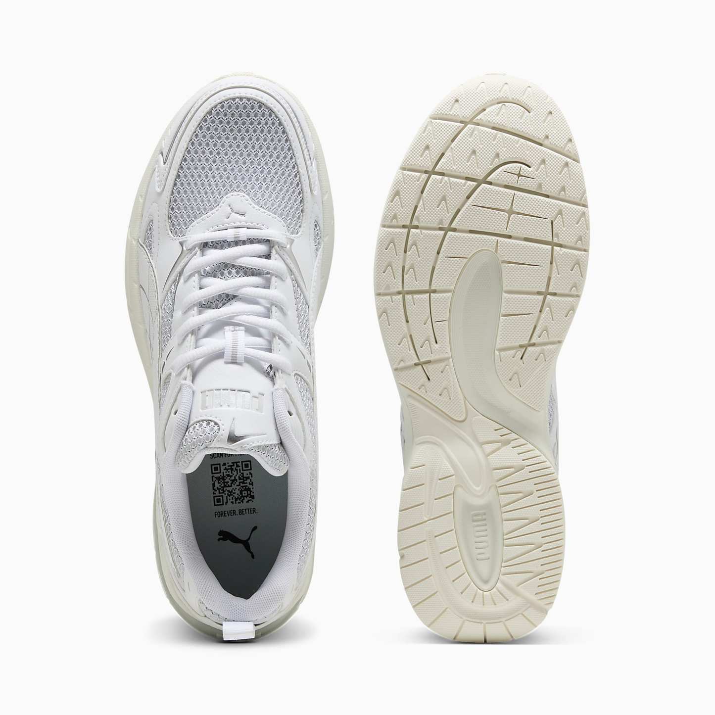 MILENIO Tech 2000 UNISEX Ayakkabı - PUMA White-Cool Light Gray-PUMA Silver - 404914_02 - Görsel 4