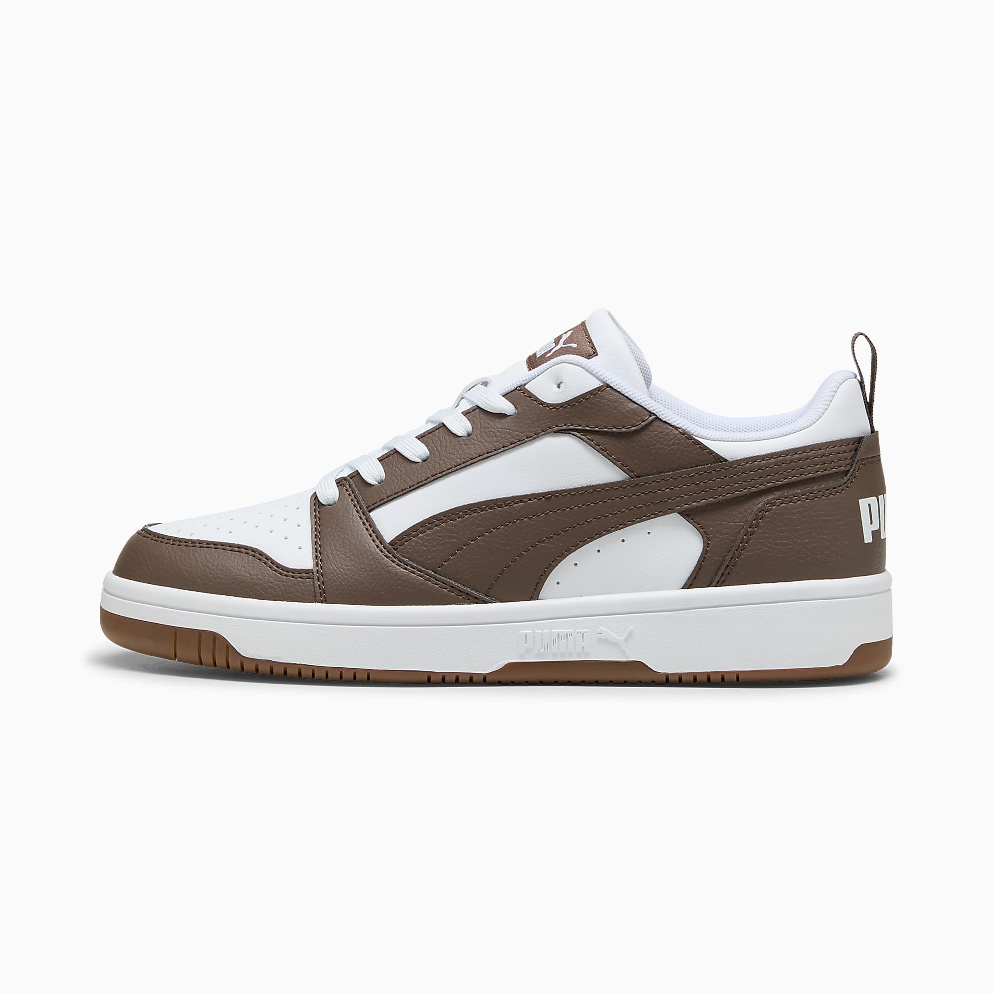 Rebound V6 Low UNISEX Ayakkabı - PUMA White-Flat Bronze-Gum - 406388_59 - Görsel 1
