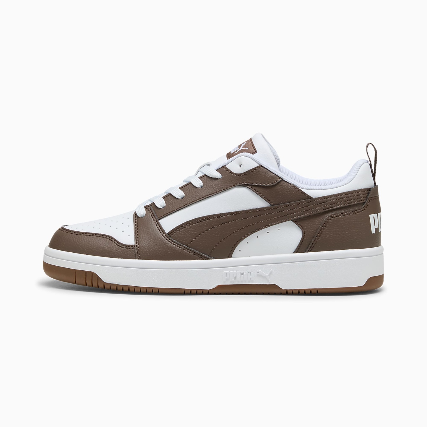 Rebound V6 Low UNISEX Ayakkabı - PUMA White-Flat Bronze-Gum - 406388_59 - Görsel 1