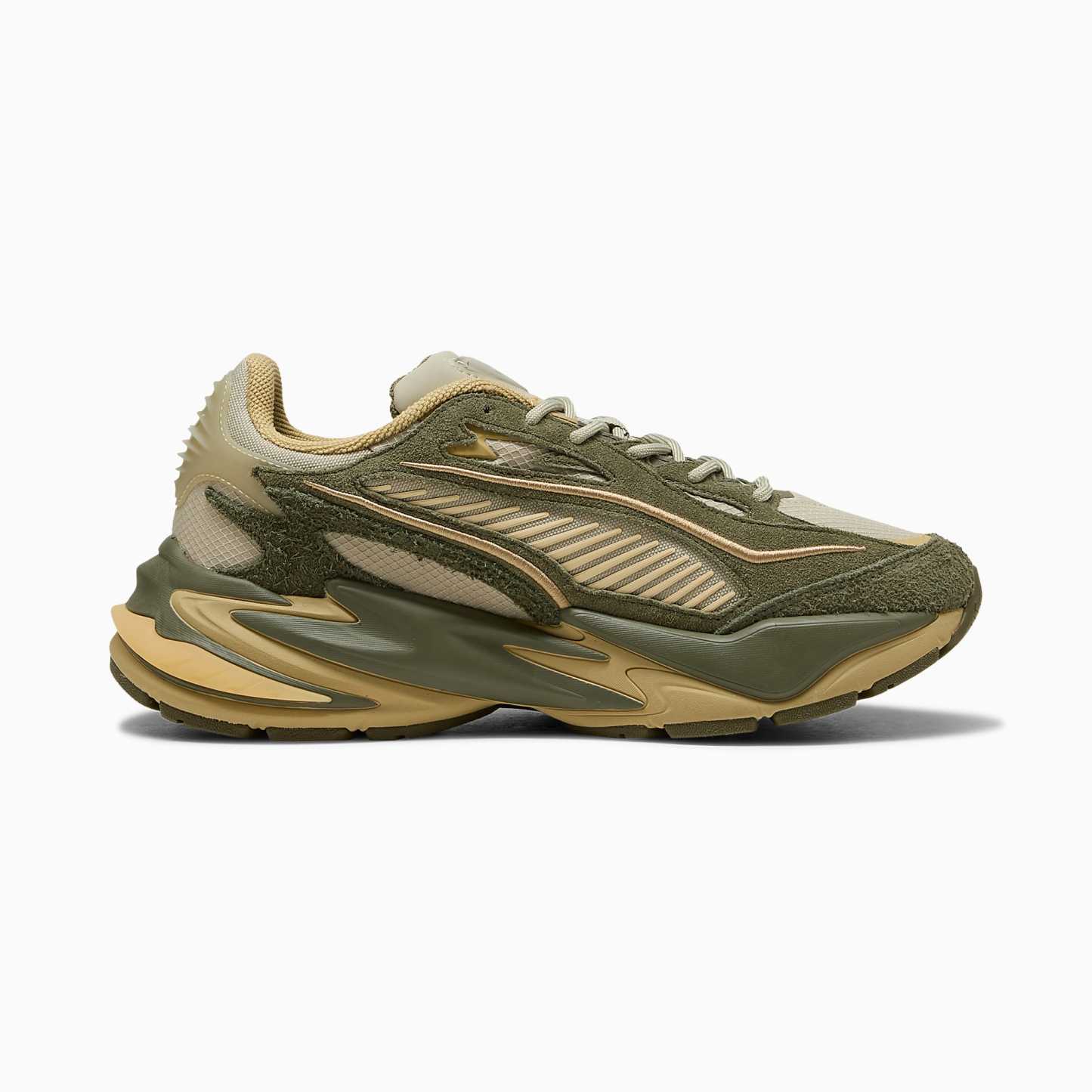 RS Surge HAIRY Suede UNISEX Ayakkabı - Pebble Gray-Loden Green - 404327_07 - Görsel 5