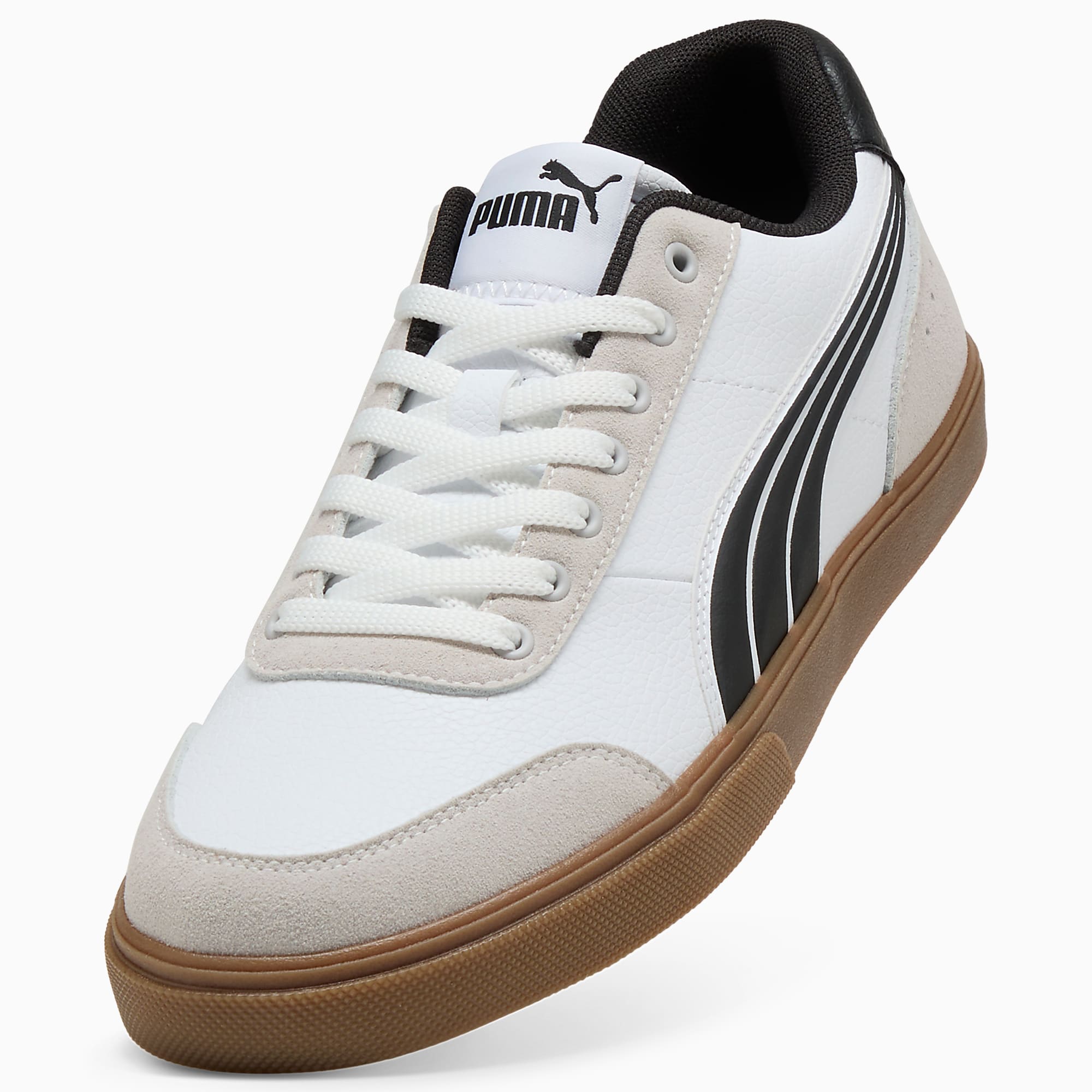 Court Ever UNISEX Ayakkabı - Puma White-Puma Black - 407186_02 - Görsel 6