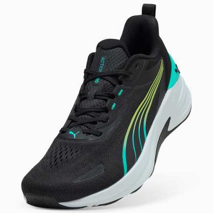 ACTION Pro UNISEX Antrenman Ayakkabısı - PUMA Black-PUMA White-Intense Mint-Sunny Lime - 313486_03 - Görsel 6