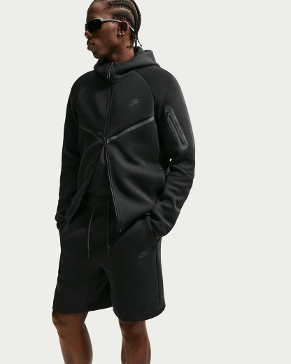 Nike Tech Fleece Erkek Şortu - Siyah/Siyah