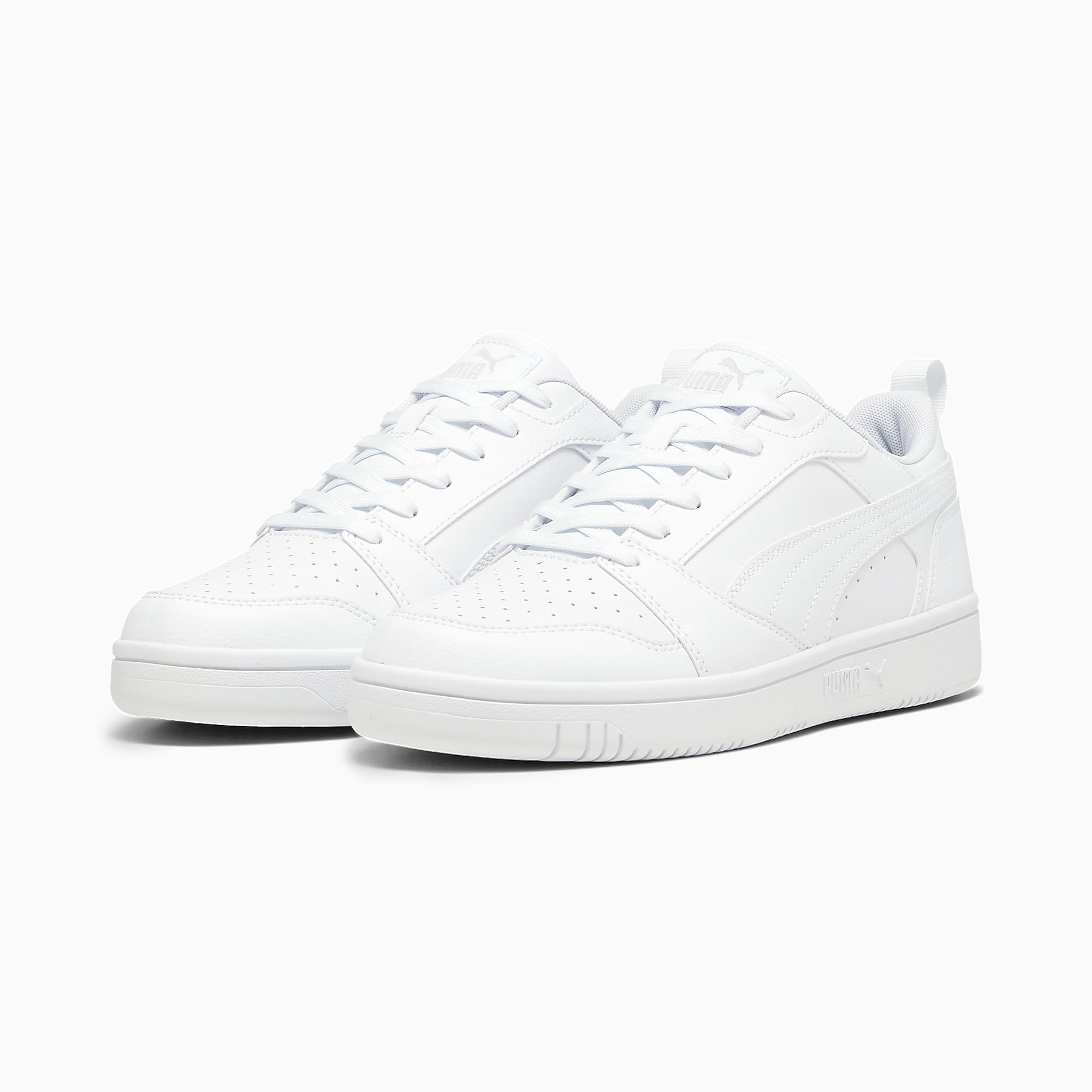 Rebound V6 Low UNISEX Ayakkabı - PUMA White-Cool Light Gray - 406388_03 - Görsel 4