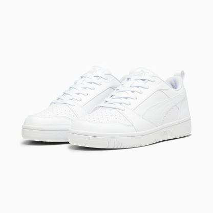Rebound V6 Low UNISEX Ayakkabı - PUMA White-Cool Light Gray - 406388_03 - Görsel 4