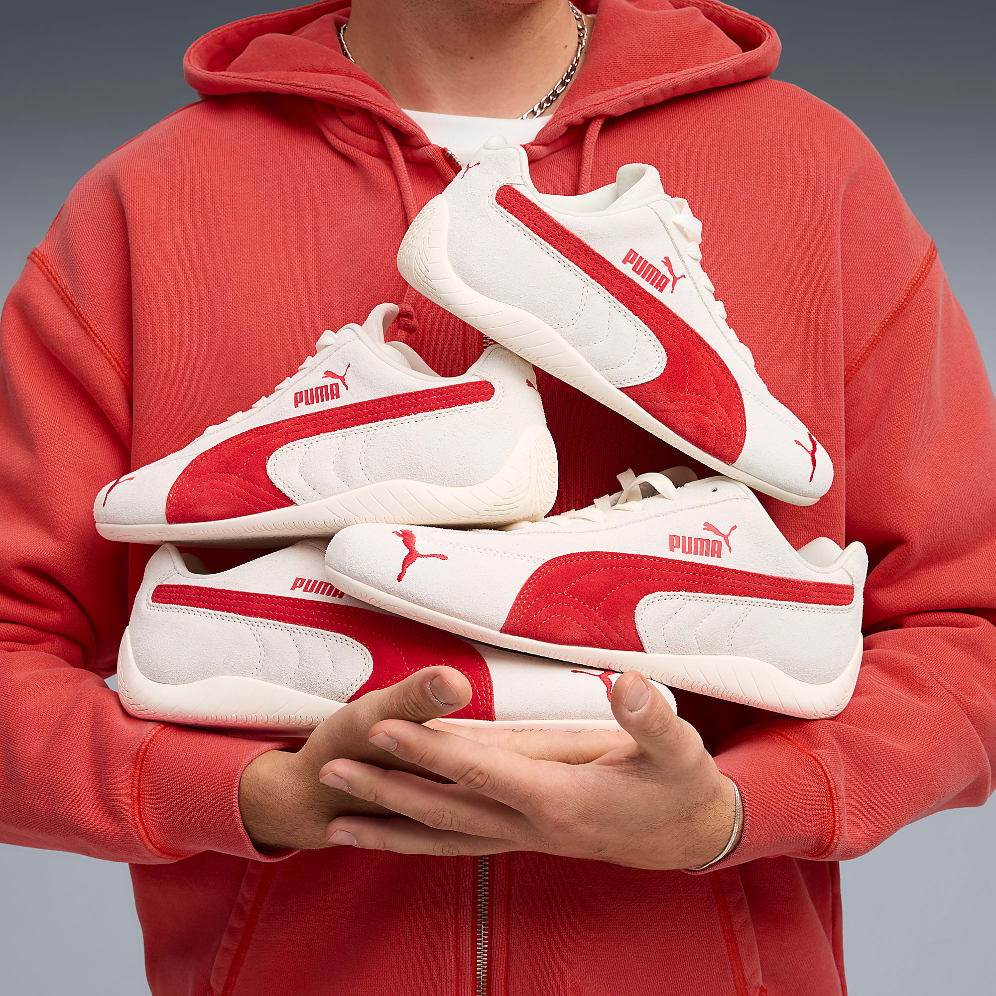 Speedcat OG UNISEX Ayakkabı - Vapor Gray-For All Time Red - 398846_49 - Görsel 2