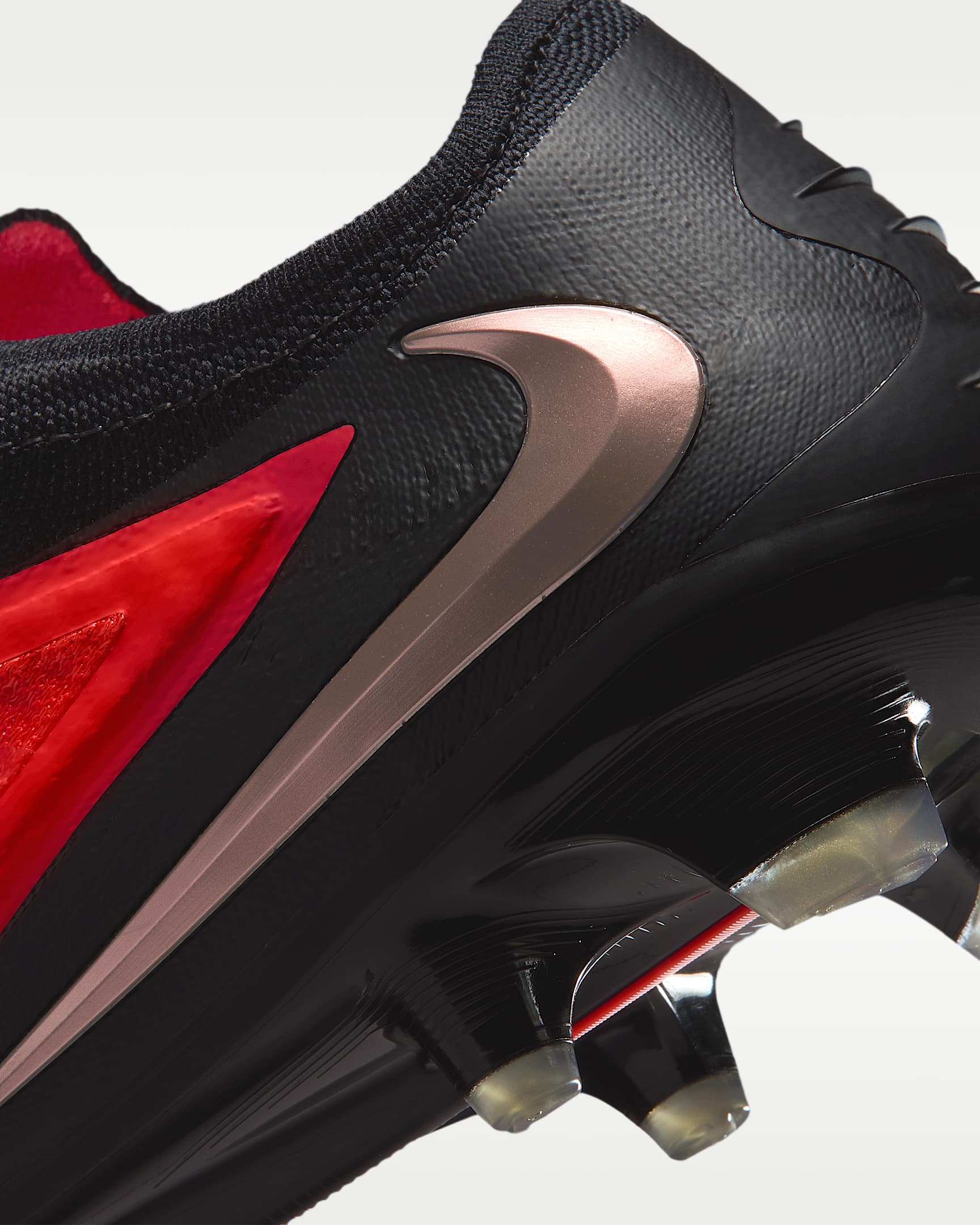 Nike Phantom 6 Low Elite Kuru Çim Zemin Kramponu - Bright Crimson/Bright Crimson/Siyah