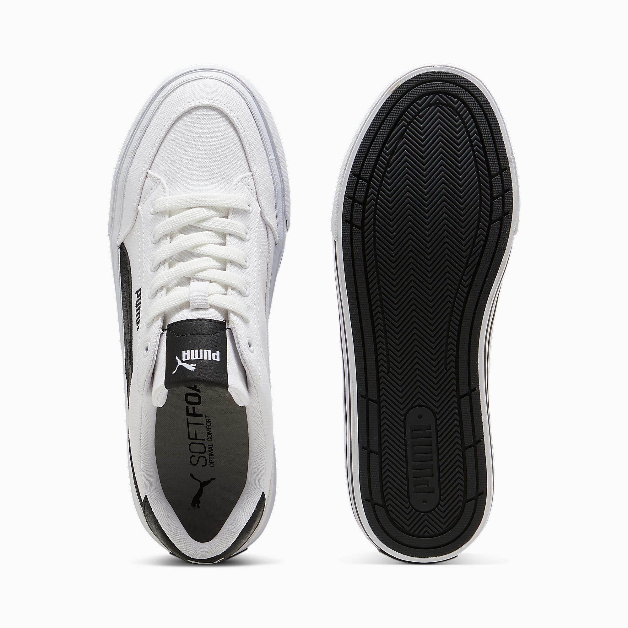 Court CLASSIC VULCANISED FORMSTRIP UNISEX Ayakkabı - Puma White-Puma Black - 396353_02 - Görsel 4