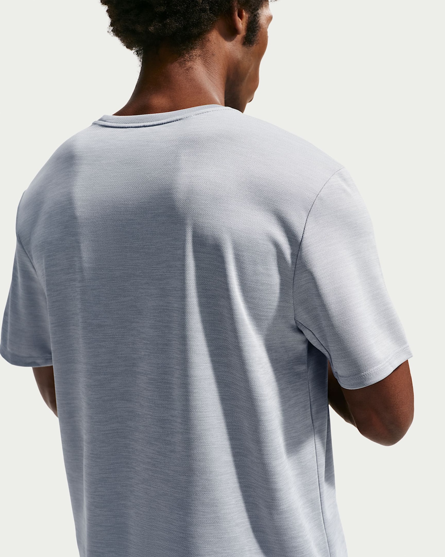 Nike Miler Dri-FIT Kısa Kollu Erkek Koşu Üstü - Grey Fog/Particle Grey/Heather