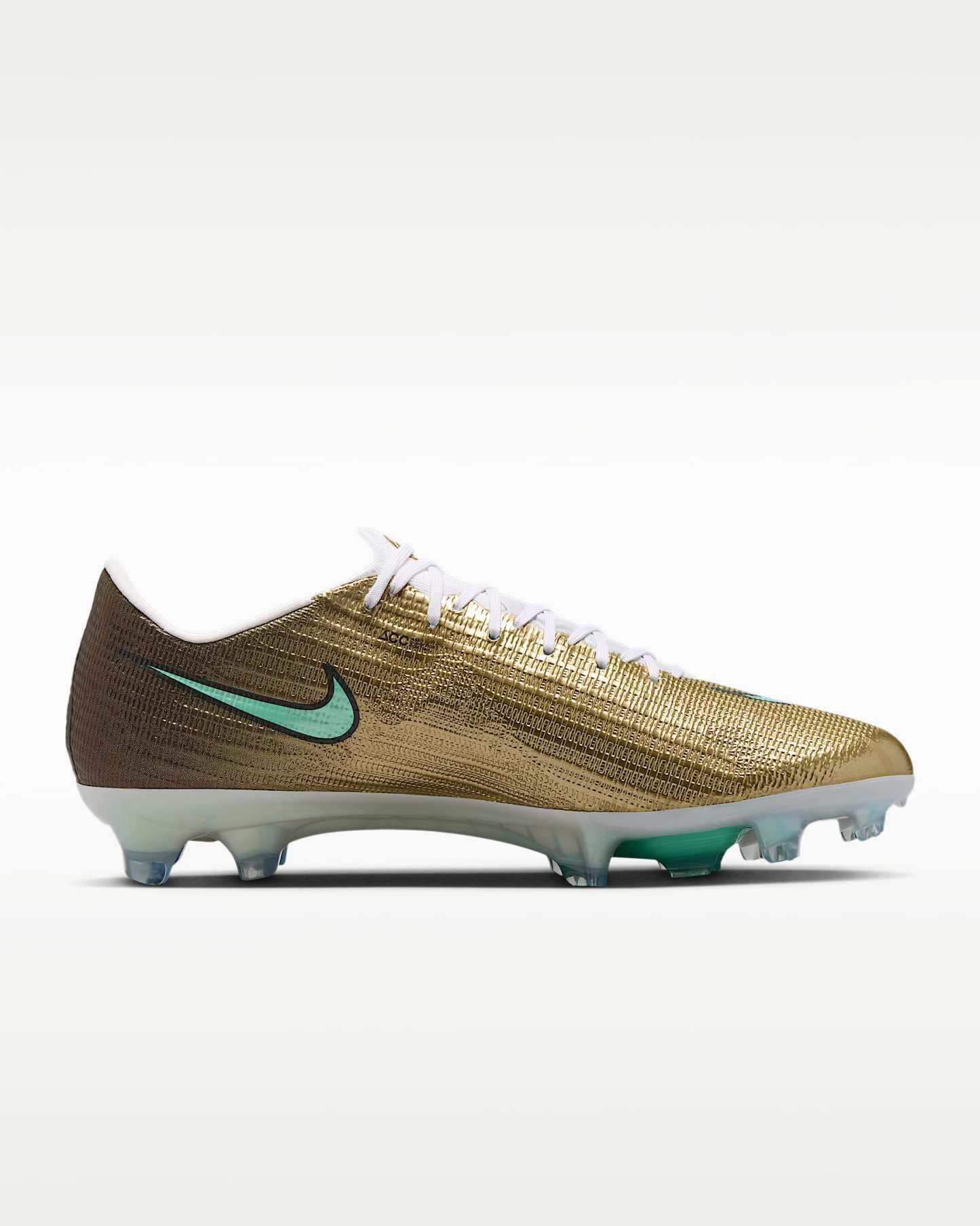 Nike Mercurial Superfly 11 Elite "Kylian Mbappé" Düşük Bilekli Kuru Çim Zemin Kramponu - Metallic Gold/Green Glow