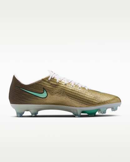 Nike Mercurial Superfly 11 Elite "Kylian Mbappé" Düşük Bilekli Kuru Çim Zemin Kramponu - Metallic Gold/Green Glow