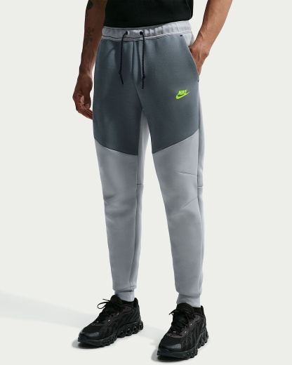 Nike Tech Fleece Erkek Jogger'ı - Light Smoke Grey/Cool Grey/Volt