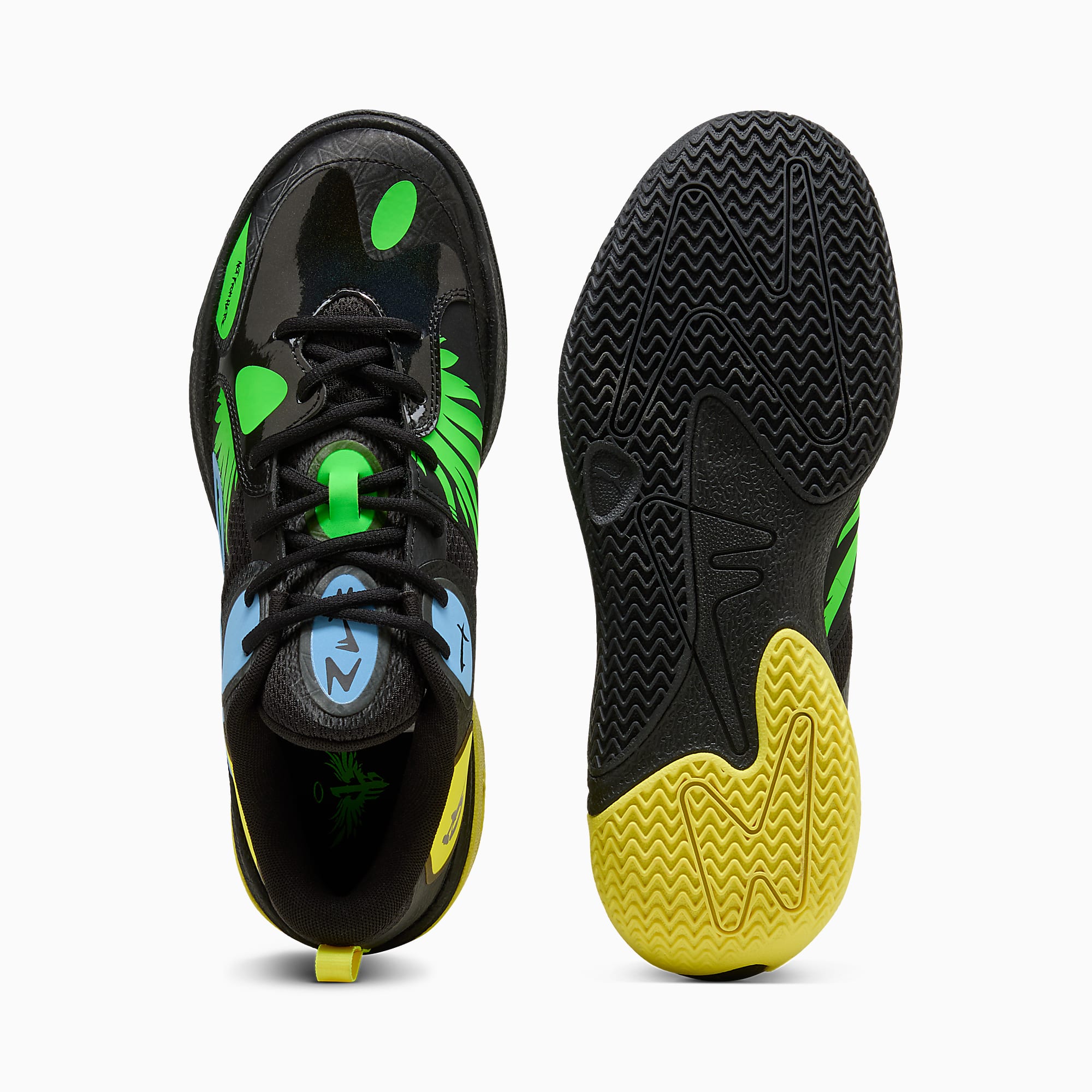 MB World.01 UNISEX Basketbol Ayakkabısı - PUMA Black-Lemon Crush - 313234_02 - Görsel 4