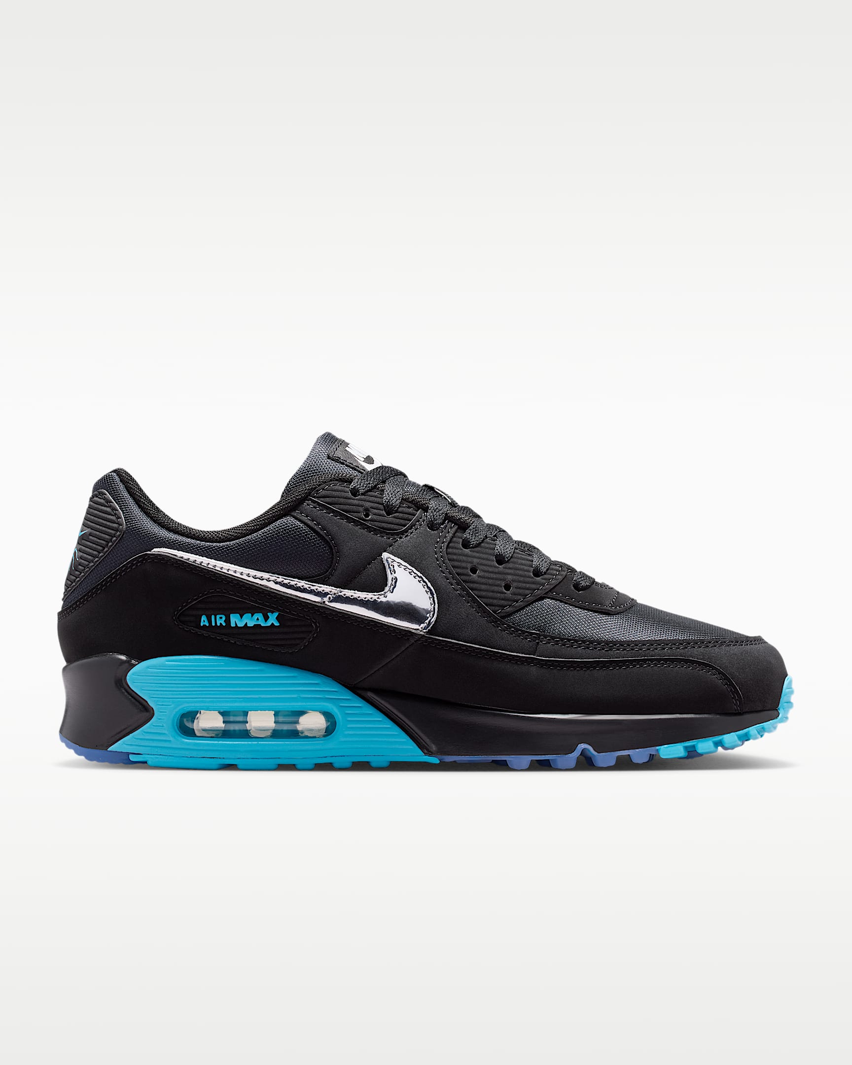 Nike Air Max 90 Premium "Scorpion" Erkek Ayakkabısı - Siyah/Gamma Blue/Ice/Chrome