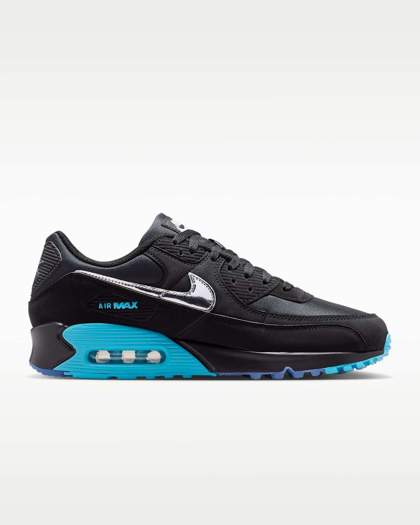 Nike Air Max 90 Premium "Scorpion" Erkek Ayakkabısı - Siyah/Gamma Blue/Ice/Chrome