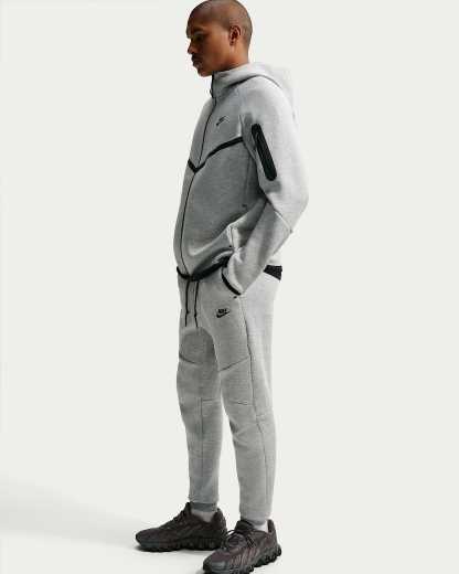 Nike Tech Fleece Erkek Jogger'ı - Dark Grey Heather/Siyah