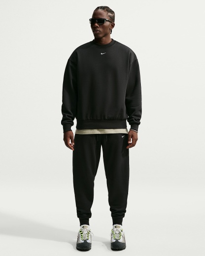 Nike Solo Fleece Crew Yakalı Erkek Sweatshirt'ü - Total Black/Sail