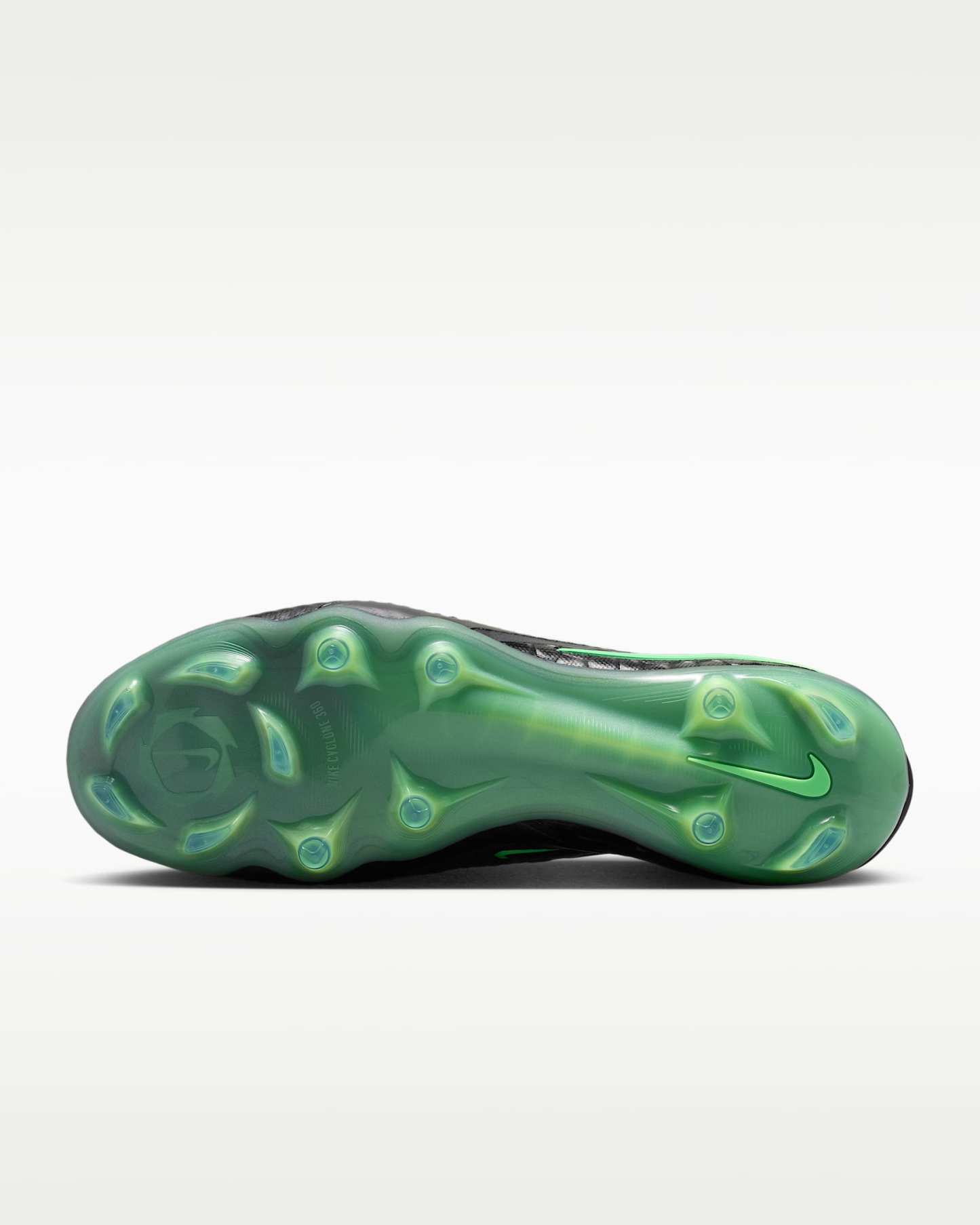 Nike Phantom 6 Low Elite Kuru Çim Zemin Kramponu - Siyah/Siyah/Illusion Green