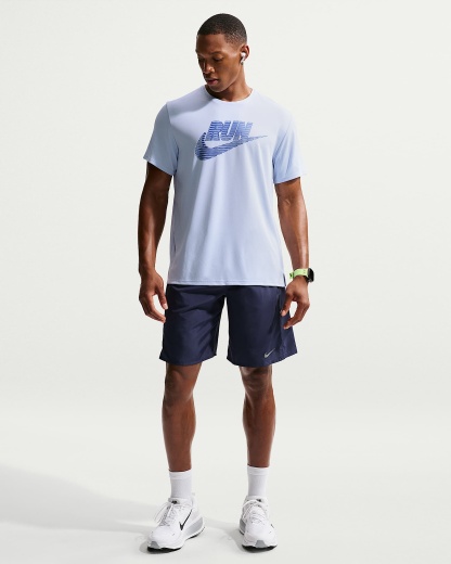 Nike Miler Dri-FIT 23 cm Astarsız Erkek Koşu Şortu - Midnight Navy/Midnight Navy