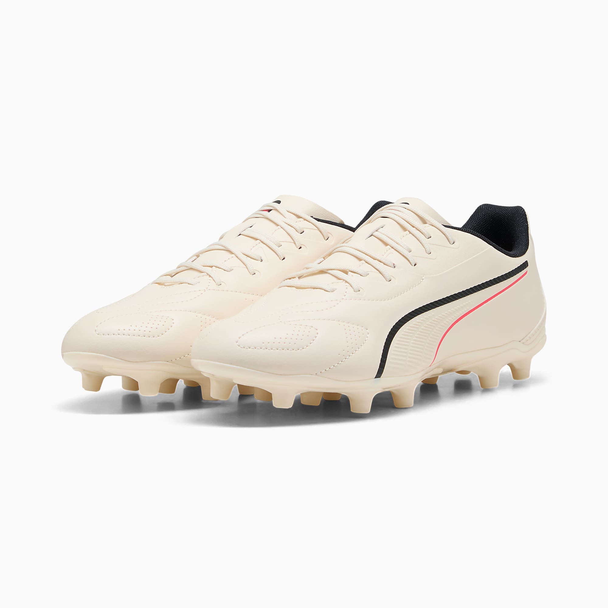 KING 20 PLAY FG/AG UNISEX Krampon - Sugared Almond-PUMA Black-Ultra Red - 109360_01 - Görsel 2