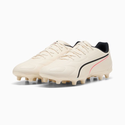 KING 20 PLAY FG/AG UNISEX Krampon - Sugared Almond-PUMA Black-Ultra Red - 109360_01 - Görsel 2