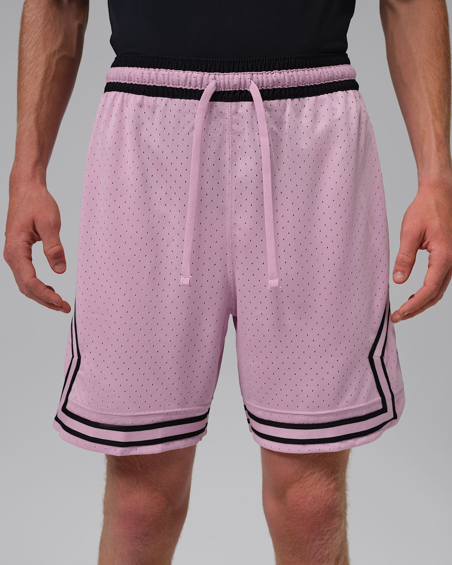 Jordan Sport Dri-FIT 18 cm Mesh Diamond Erkek Şortu - Iced Carmine/Siyah/Siyah