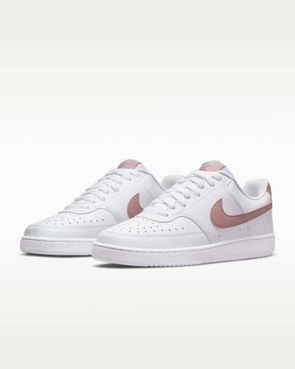 Nike Court Vision Low Next Nature Kadın Ayakkabısı - Beyaz/Pink Oxford