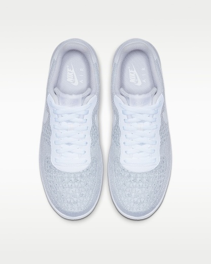 Nike Air Force 1 Flyknit 2.0 Ayakkabı - Beyaz/Pure Platinum/Beyaz/Pure Platinum