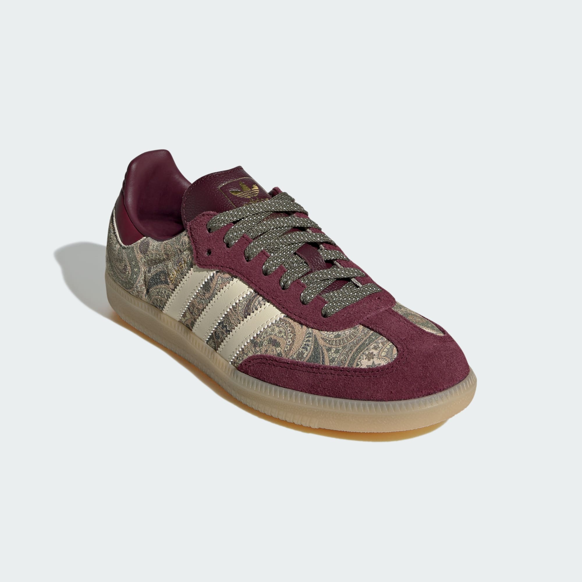 SAMBA OG X LIBERTY LONDON AYAKKABI - Maroon / Warm Vanilla / Olive Strata - KH9802 - Görsel 4