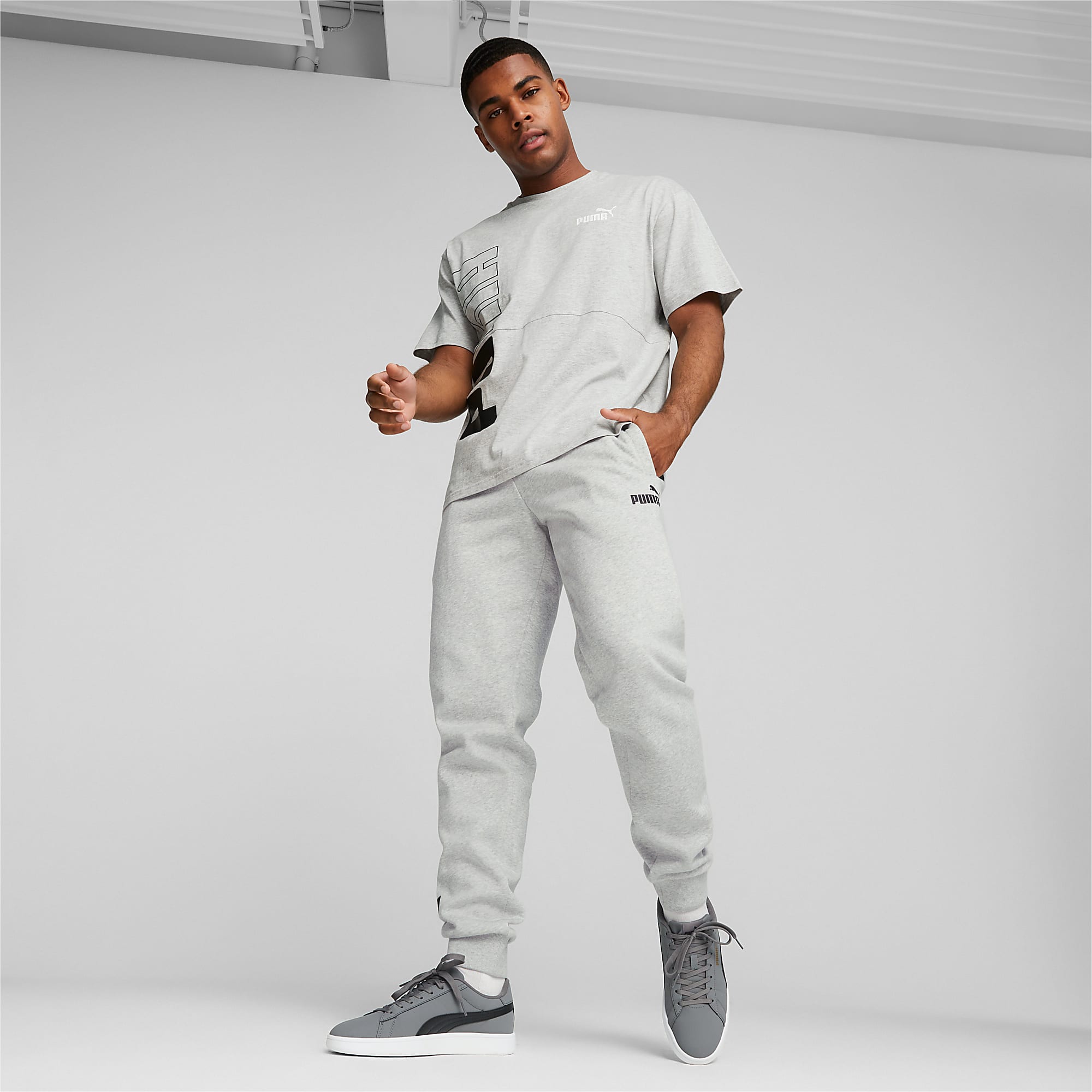 PUMA Smash 3.0 Buck Ayakkabı - Cool Dark Gray-PUMA Black-PUMA Gold-PUMA White - 392336_02 - Görsel 3