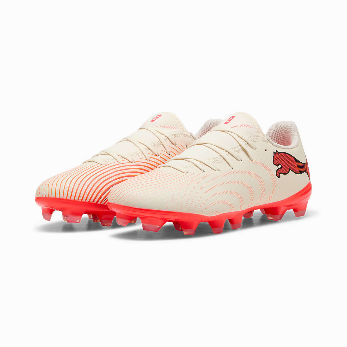 FUTURE 9 PLAY FG/AG UNISEX Krampon - Sugared Almond-PUMA White-Ultra Red-PUMA Black - 109170_01 - Görsel 2