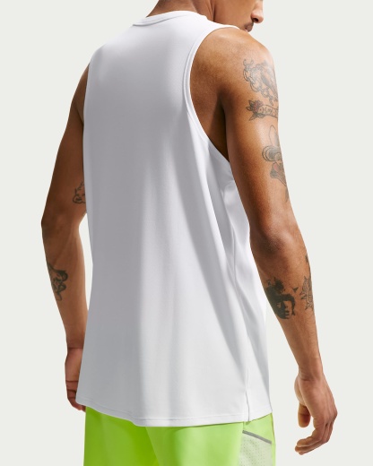 Nike Miler Dri-FIT Erkek Koşu Atleti - Beyaz