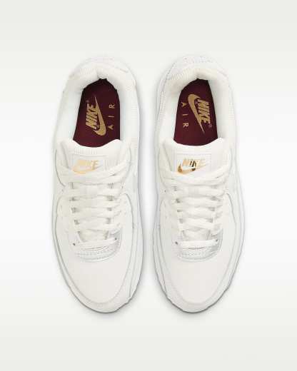 Nike Air Max 90 Kadın Ayakkabısı - Summit White/Dark Beetroot/Beyaz/Summit White