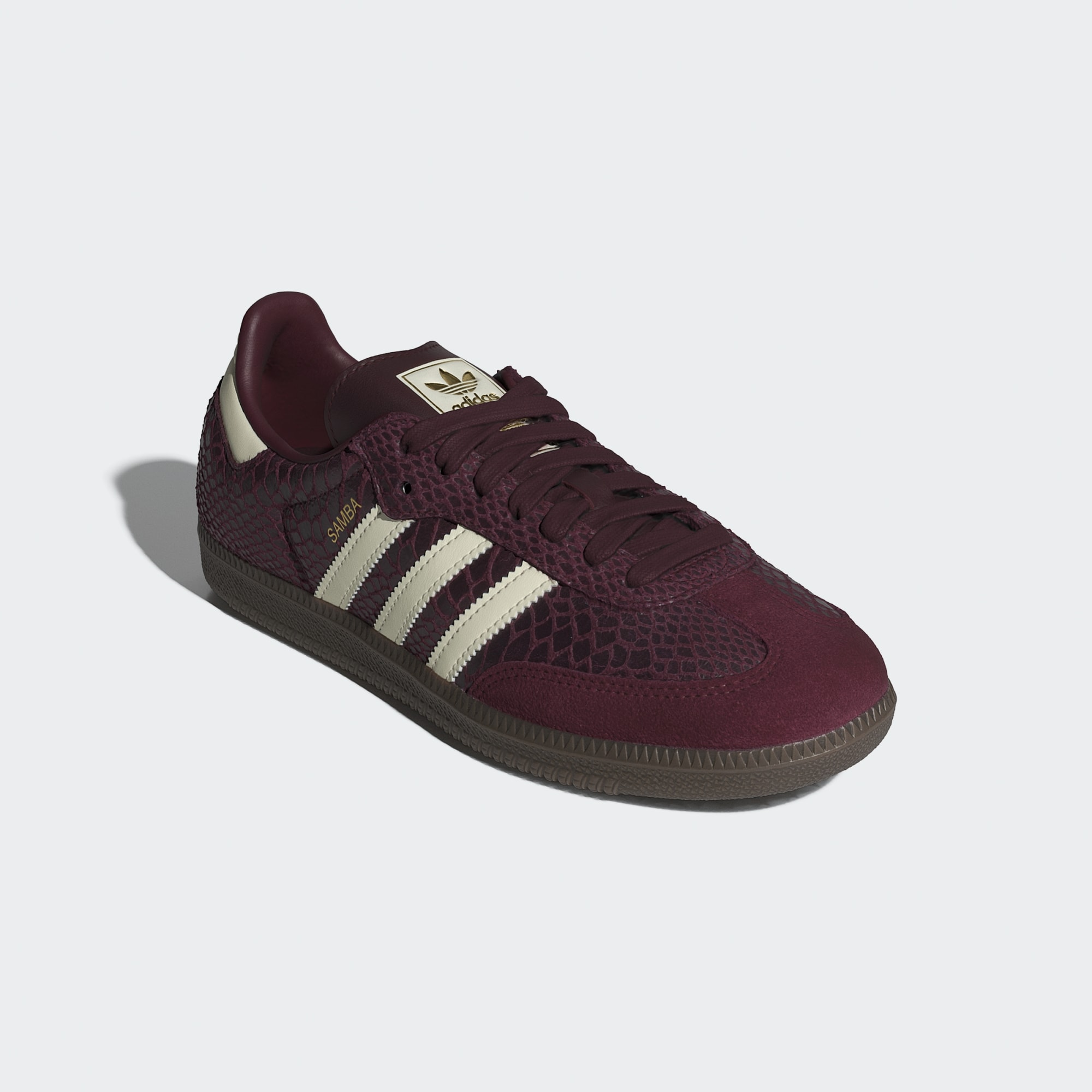 SAMBA OG YILAN DESENLİ AYAKKABI - Maroon / Cream White / Gold Metallic - IH3979 - Görsel 4