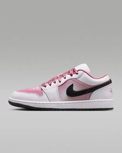 Air Jordan 1 Low SE Kadın Ayakkabısı - Beyaz/Siyah/Desert Berry