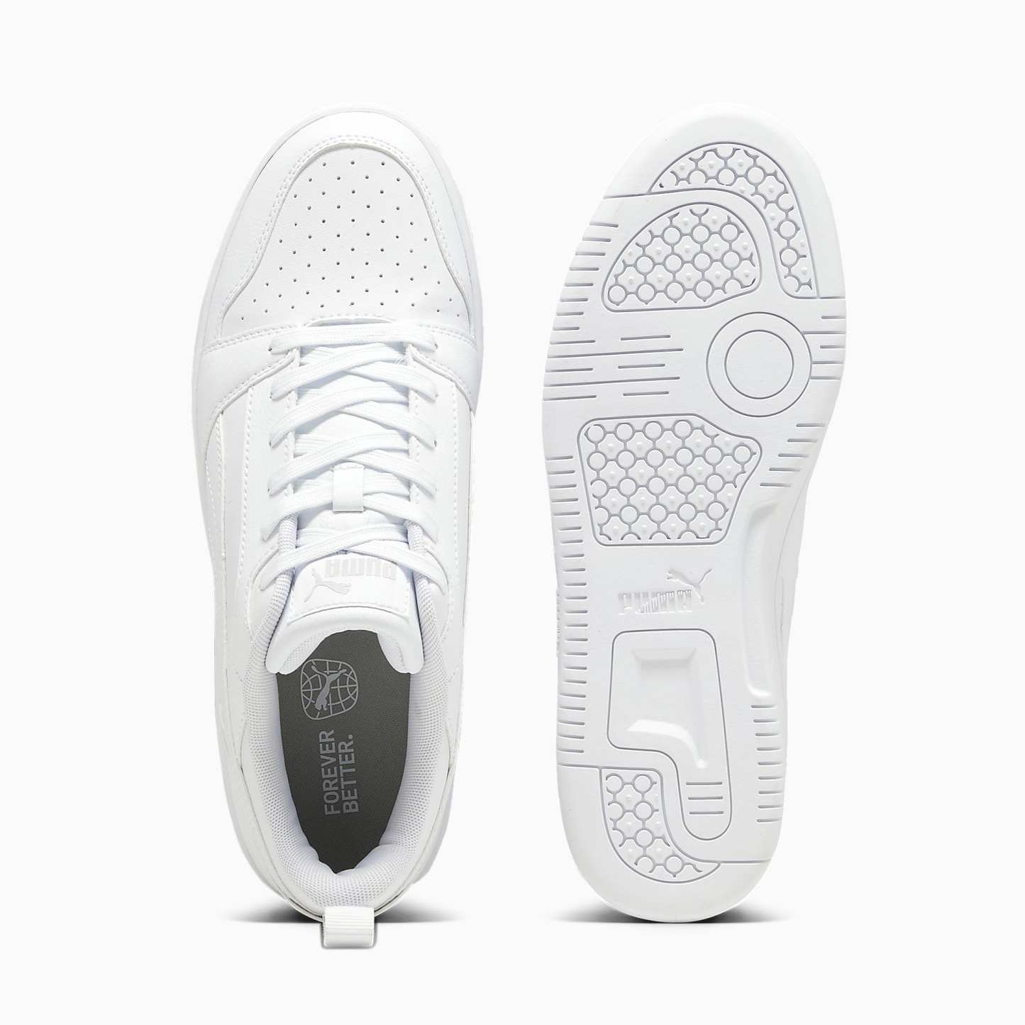 Rebound V6 Low UNISEX Ayakkabı - PUMA White-Cool Light Gray - 406388_03 - Görsel 6