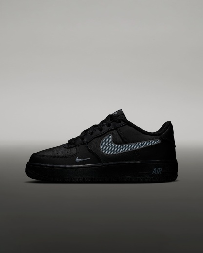 Nike Air Force 1 LV8 Genç Çocuk Ayakkabısı - Siyah/Cool Grey/Cool Grey
