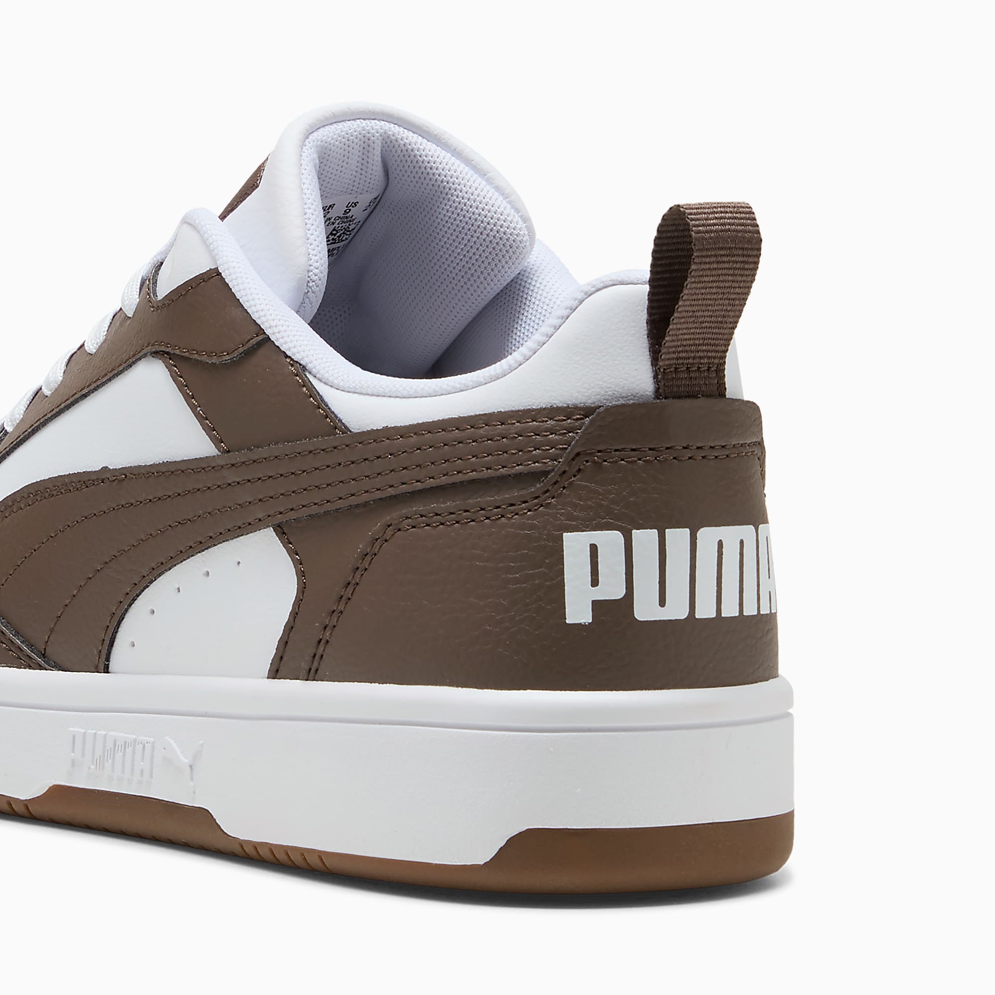 Rebound V6 Low UNISEX Ayakkabı - PUMA White-Flat Bronze-Gum - 406388_59 - Görsel 3