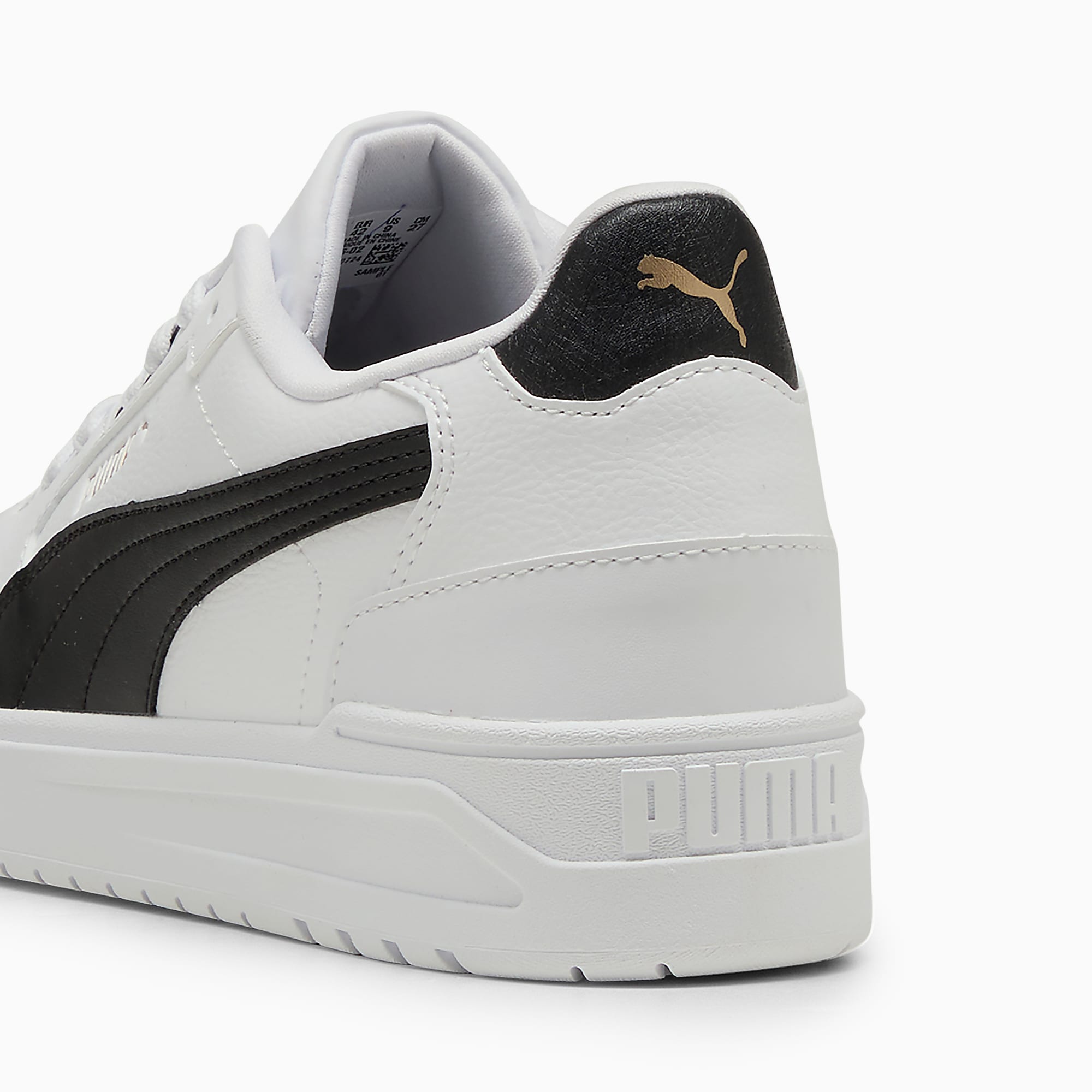 Shuffle Downtown UNISEX Ayakkabı - PUMA White-PUMA Black-PUMA Gold - 402596_02 - Görsel 3
