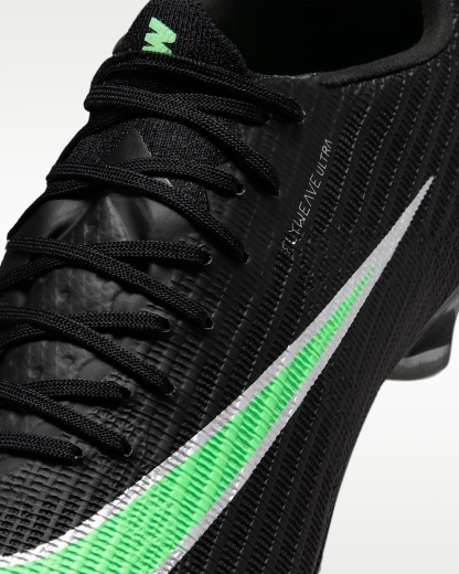 Nike Mercurial Superfly 11 Elite Düşük Bilekli Suni Çim Kramponu - Siyah/Siyah/Illusion Green