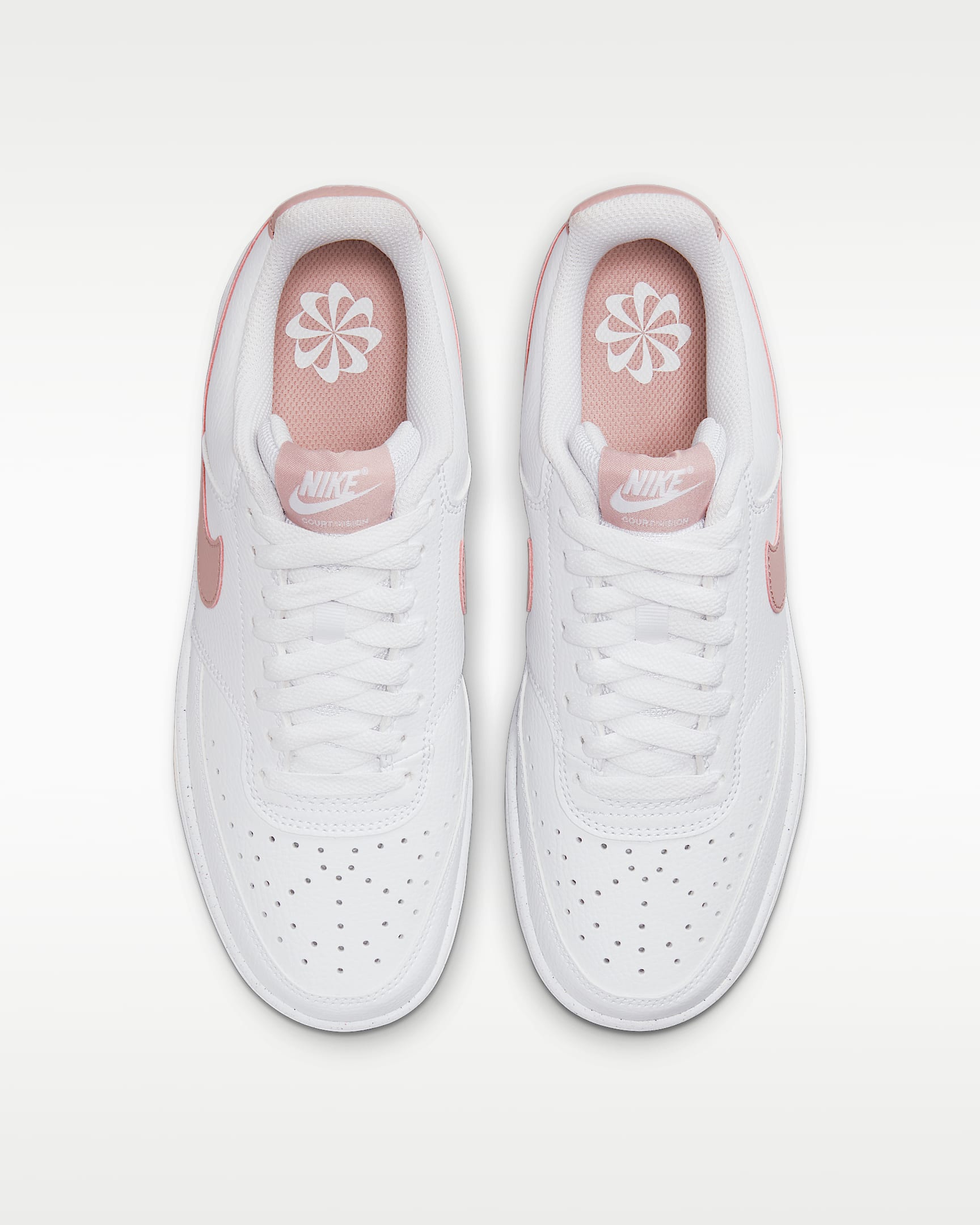 Nike Court Vision Low Next Nature Kadın Ayakkabısı - Beyaz/Pink Oxford