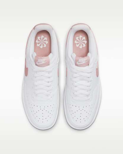 Nike Court Vision Low Next Nature Kadın Ayakkabısı - Beyaz/Pink Oxford