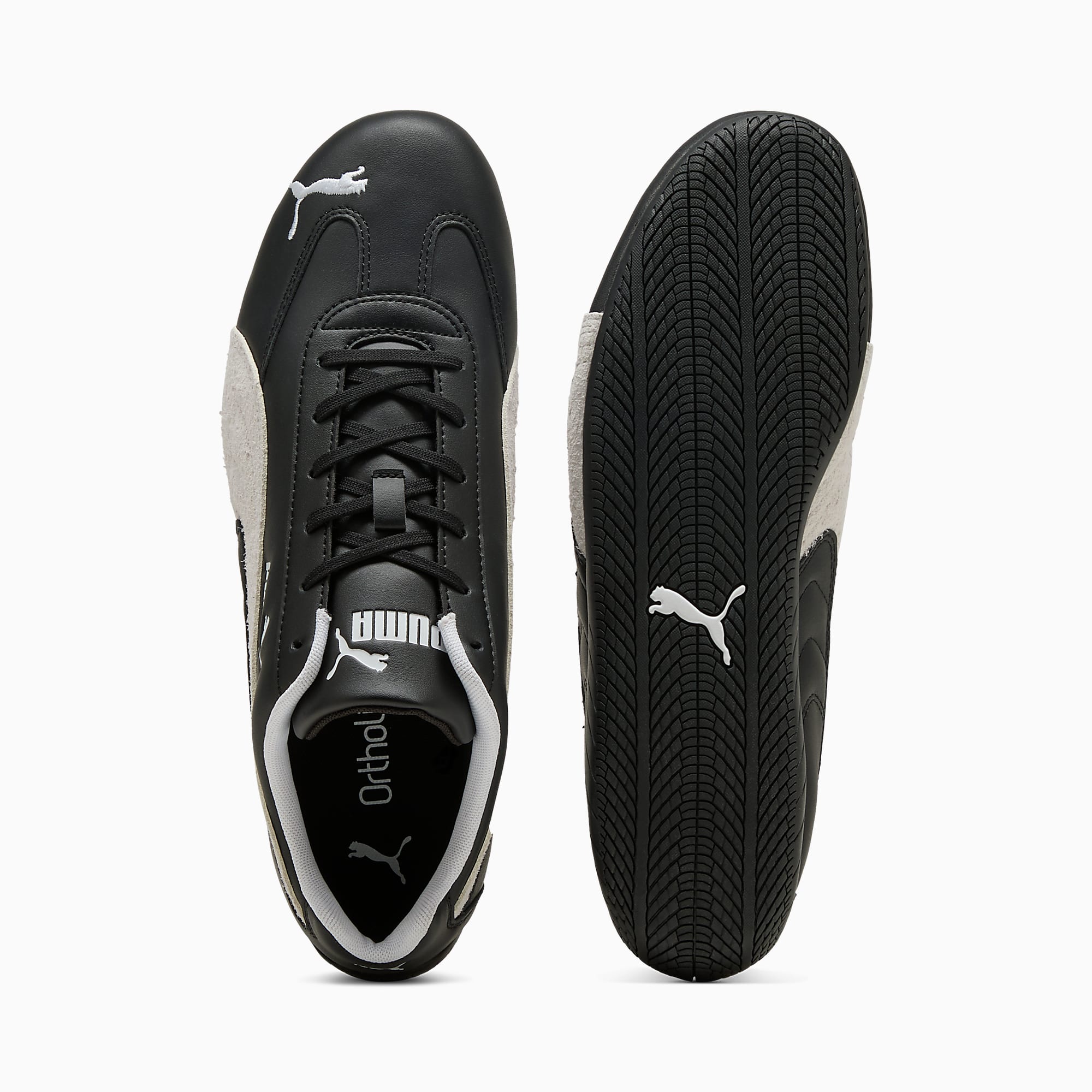 Speedcat LTHR UNISEX Ayakkabı - Puma Black-Puma White - 403175_02 - Görsel 6