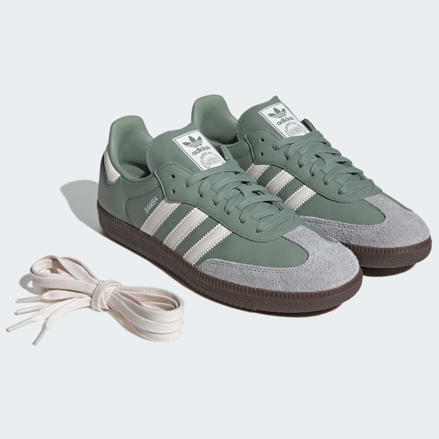 Samba OG Shoes - Silver Green / Chalk White / Gum - JI1866 - Görsel 7