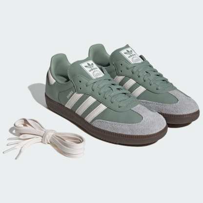 Samba OG Shoes - Silver Green / Chalk White / Gum - JI1866 - Görsel 7
