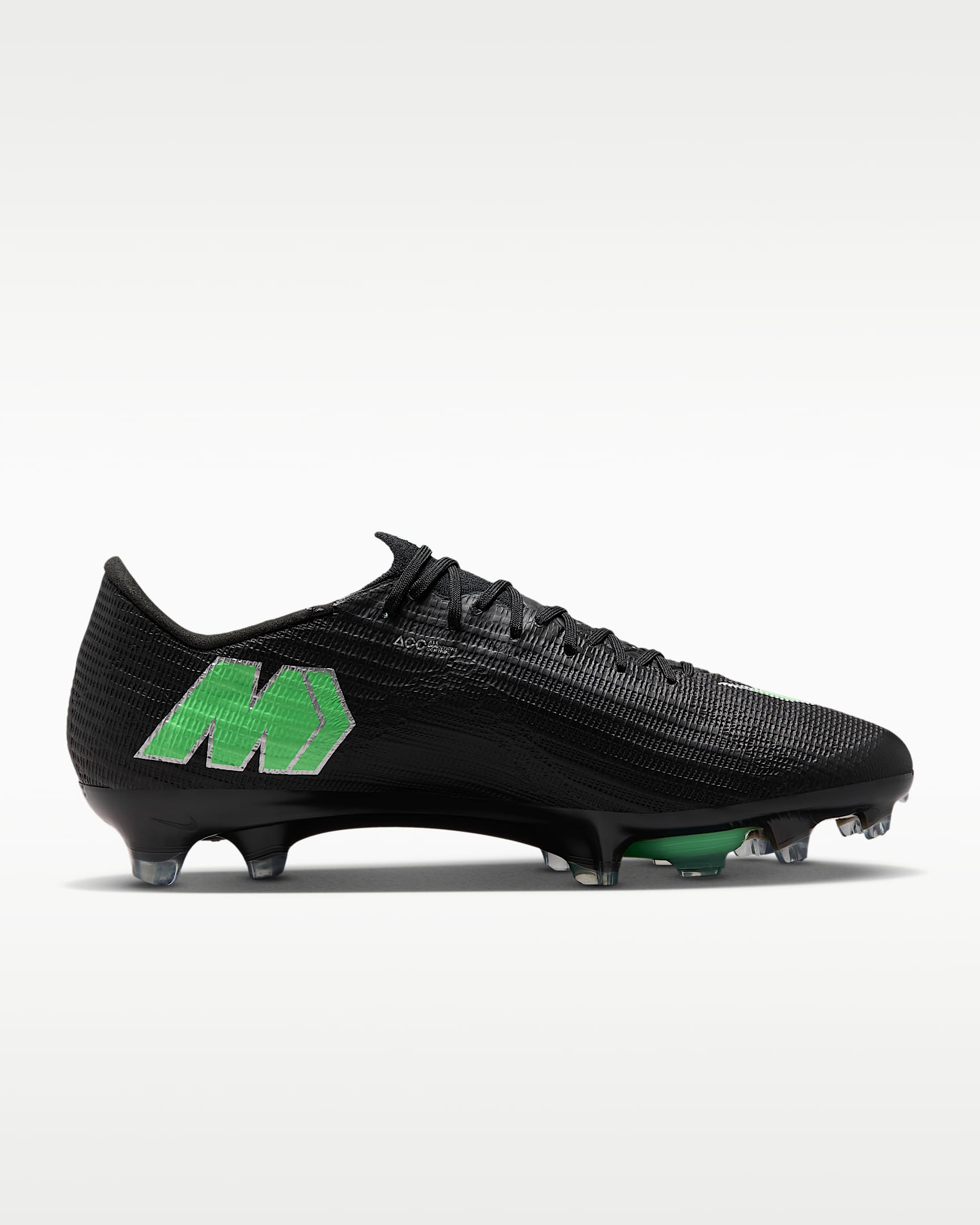 Nike Mercurial Superfly 11 Elite Düşük Bilekli Kuru Çim Zemin Kramponu - Siyah/Siyah/Illusion Green